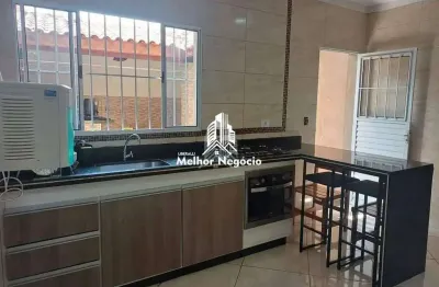 Casa 112,50m² de construção,  à venda, 4 Dormitórios (Quartos), 2 banheiros - Água Branca, Piracicaba, SP
