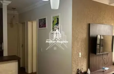 Apartamento à venda no Condomínio Residencial Polaris, no bairro Residencial Cosmos, em Campinas/SP. Apartamento com 2 dormitórios, 1 banheiro e 1 vag