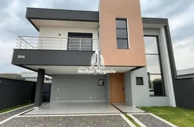 Casa com 04 dormitórios (04 suítes) à venda no Residencial Royal Garden, Paulínia - SP