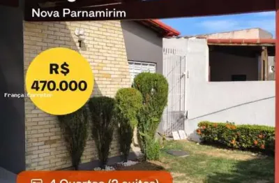 Casa para Venda em Parnamirim, Nova Parnamirim, 4 dormitórios, 2 suítes, 4 vagas