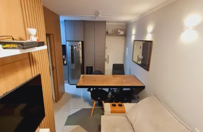 Apartamento em moema de 41m², totalmente mobiliado (porta fechada).