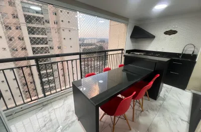 Apartamento no parque ventura em guarulhos com 68m e varanda gourmet com churrasqueira, ao lado do shopping maia e cidade maia