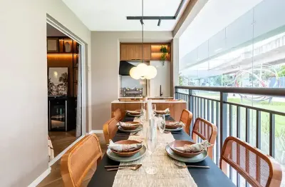 Lindo apto com 48 m² varanda gourmet e 1 vaga de garagem ao lado do metro .