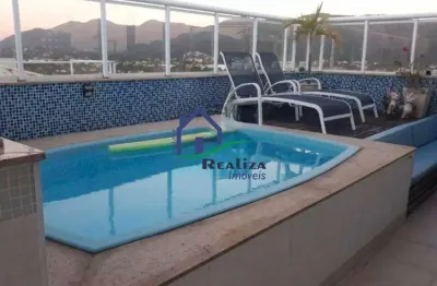 Cobertura com 3 quartos à venda na estrada francisco da cruz nunes, piratininga, niterói, 170 m2 por r$ 950.000