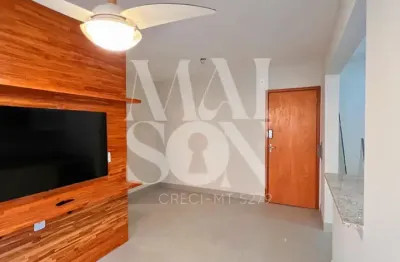 Aluga-se apartamento recém-reformado no condomínio piazza di boa esperança - com planejados - 70 m² - 2 quartos, com armários, 1 tv, 2 camas, 1 vaga, com elevador - bairro boa esperança - cuiabá (mt)