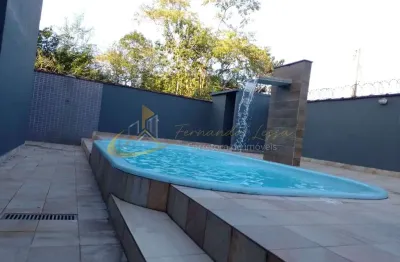 Linda casa com piscina próximo a praia do massaguaçu- caraguatatuba-sp
