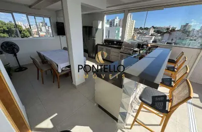 Cobertura à venda, 2 quartos, 1 suíte, 2 vagas, sagrada família - belo horizonte/mg