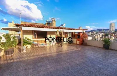 Cobertura à venda, 3 quartos, 1 suíte, 1 vaga, sagrada família - belo horizonte/mg