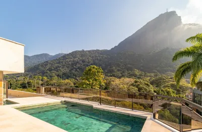 Cobertura duplex  design contemporâneo com vista do cristo redentor