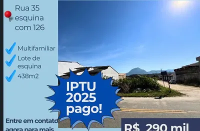 Terreno multifamiliar de esquina à venda – 438m² | rua 35 com rua 126 – itaipuaçu, maricá – rj