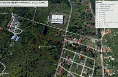 Terreno no eusébio, 29768,13 m², próximo a estrada do fio, mega templo