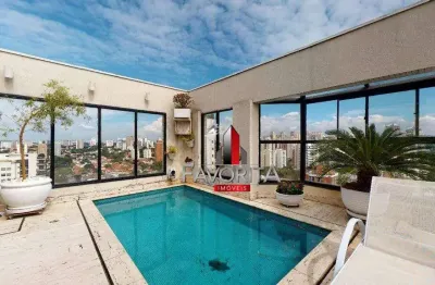 Condomínio maison d'amboise, cobertura com 4 dormitórios à venda, 390 m² por r$ 3.588.000 - campo belo - são paulo/sp