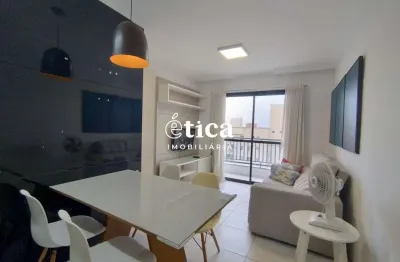 Apartamento mobiliado no gran park pássaros com 62m², com 1 suíte e 1 semi