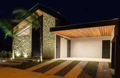 Um belo imóvel de luxo em condomínio fechado na região das esmeraldas. ??fachada imponente e c/ finíssimo acabamento ??04 suítes completas