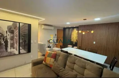 Apartamento mobiliado de 77 m² com 2 quartos (1 suíte) no jardim das américas, cuiabá