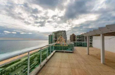 Cobertura com 4 dormitórios à venda, 369 m² por r$ 3.370.000,00 - barra da tijuca - rio de janeiro/rj