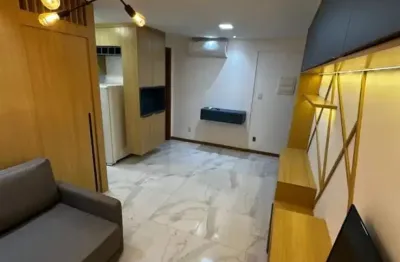 Lindo studio alto padrão mobiliado 1/4 em pitangueiras, lauro de freitas  r$2.750