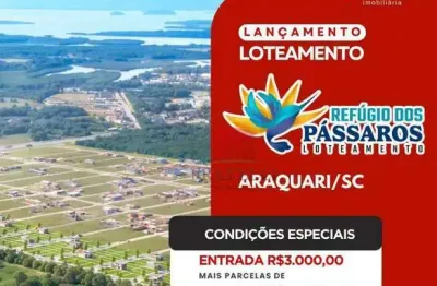 Terreno à venda, 240 m² por r$ 3.000,00 - colégio agrícola - araquari/sc