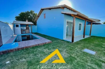 Maravilhosa casa 2q +piscina 5x3 +area gourmet! em condomínio