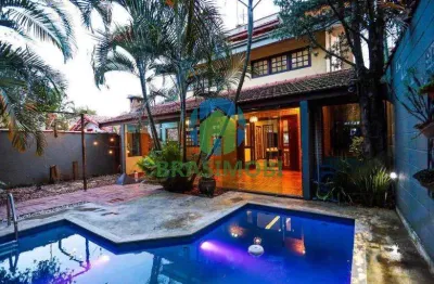 Exclusiva casa rústica com piscina em bolsão fechado na granja viana – 350m² construídos