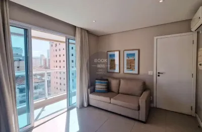 Studio mobiliado na quadra da praia do gonzaga com lazer completo!