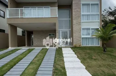 Casa com 4 dormitórios à venda, 290 m² por r$ 1.850.000,00 - alphaville litoral norte 1 - camaçari/ba