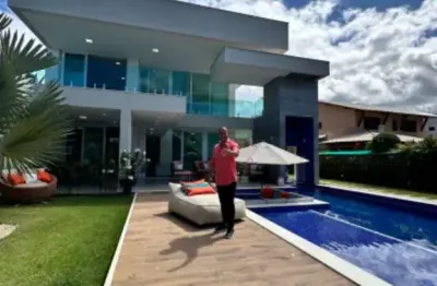 Casa em condomínio fechado com 7 quartos à venda na acesso 01-65, guarajuba, camaçari, 400 m2 por r$ 6.500.000