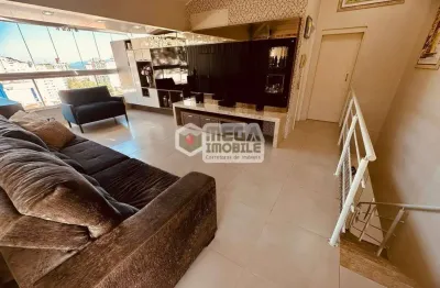 Ampla cobertura duplex centro, florianopolis, 3 dorm suíte,vista livre!