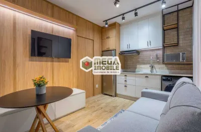 Moderno studio reformado, mobiliado e decorado,lado top market