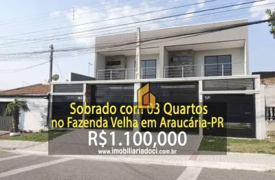 Sobrado com 3 dormitórios à venda, 190 m² por r$ 1.100.000,00 - fazenda velha - araucária/pr