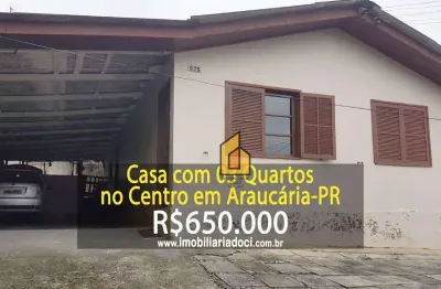 Casa com 3 dormitórios à venda, 141 m² por r$ 650.000,00 - centro - araucária/pr