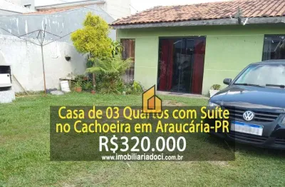 Casa com 3 dormitórios à venda, 70 m² por r$ 320.000,00 - cachoeira - araucária/pr