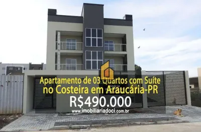 Apartamento de 03 quartos no costeira em araucária-pr - a venda por r$ 490.000,00