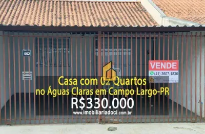 Casa com 2 dormitórios à venda, 79 m² por r$ 330.000,00 - águas claras - campo largo/pr