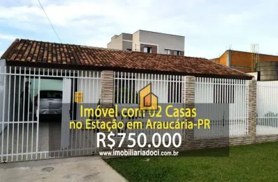 Imóvel com 02 casas no estação em araucária-pr  - a venda por r$750.000,00