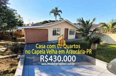 Casa de 02 quartos no capela velha em araucária-pr  - a venda por r$430.000,00