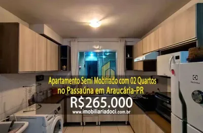 Apartamento semi mobiliado no passaúna em araucária-pr  - a venda por r$265.000,00