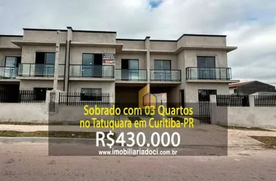 Sobrado com 03 quartos no tatuquara em curitiba-pr  - a venda por r$430.000,00
