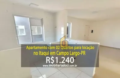 Apartamento com 02 quartos no itaqui em campo largo-pr  - locação por r$1.240,00