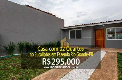 Casa com 02 quartos no eucaliptos na fazenda rio grande-pr  - a venda por r$295.000,00