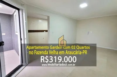 Apartamento garden com 02 quartos no fazenda velha em araucária-pr  - a venda por r$319.000,00