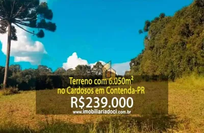 Terreno com 6.050m² no Cardosos em Contenda-PR  - A venda por R$239.000,00