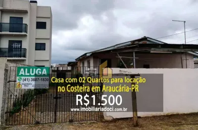 Casa com 02 Quartos no Costeira em Araucária-PR  - Locação por R$1.500,00