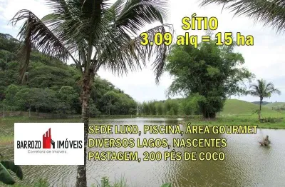 Sítio para venda em cachoeiras de macacu, funchal, 6 dormitórios, 4 suítes, 6 banheiros