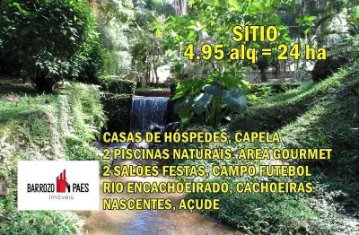Sítio para venda em cachoeiras de macacu, papucaia, 7 dormitórios, 4 suítes, 6 banheiros
