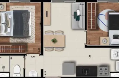 Apartamento para venda em são paulo, vila andrade, 2 dormitórios, 1 banheiro, 1 vaga