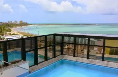 Quarto e sala beira-mar com varanda no edificio neo 1.0