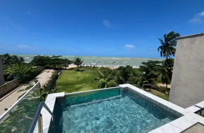 Cobertura garden à beira mar com 4 suítes com piscina privativa em milagres