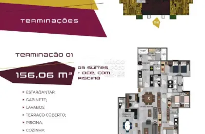 Cobertura com piscina - 156,06m² - edf merlot - jatiuca