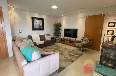 Apartamento mobiliado para venda em santo andré, vila scarpelli, 3 dormitórios, 3 suítes, 4 banheiros, 3 vagas